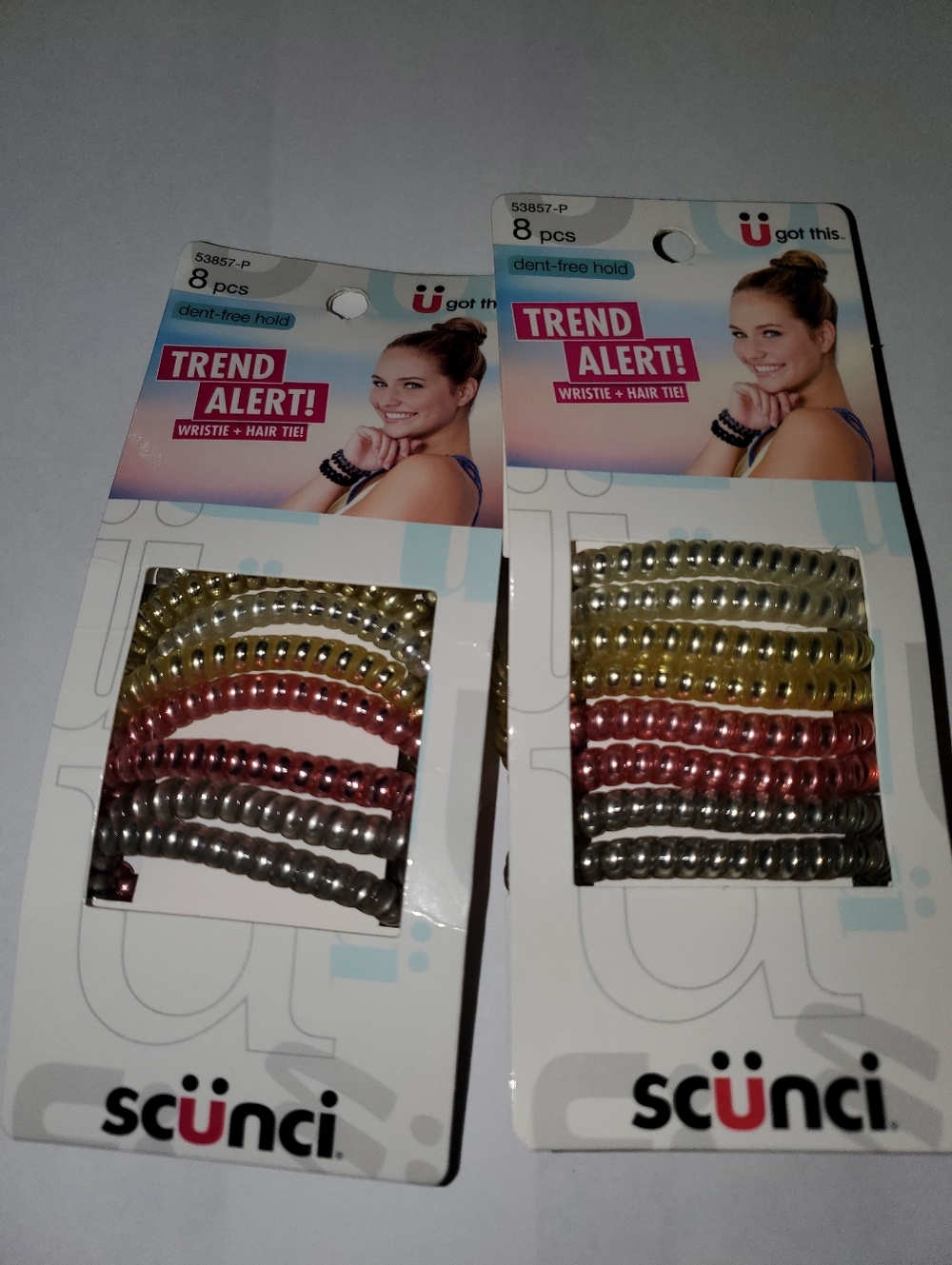 2 Pks scunci Spiral Wrist Hair Ties